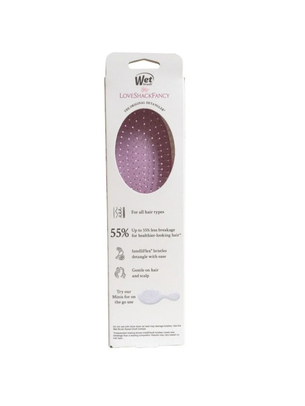 NWT LoveShackFancy x Wet Brush Original Detangler Hair Brush– Ribbon Rosa Flora